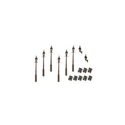 LML-VPGBK DCC Concepts 4mm Scale Gas Lamps Value Pack - Black (2x Wall Lamps, 6x Street/Platform Lamps)