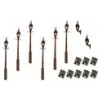 LML-VPGBK DCC Concepts 4mm Scale Gas Lamps Value Pack - Black (2x Wall Lamps, 6x Street/Platform Lamps)