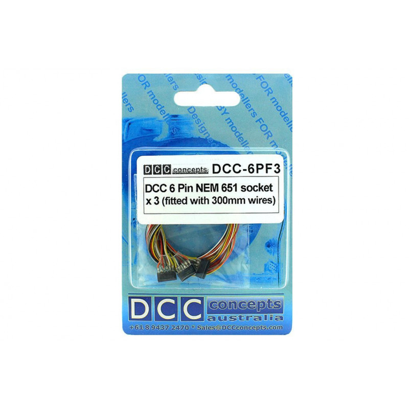 DCC Concepts Decoder Mate 6 Pin (3 Pack)