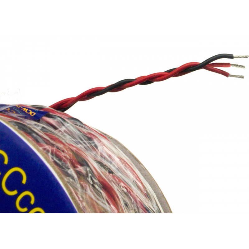 DCC Concepts Solenoid Connection Wire 3-Plait Red Black Red