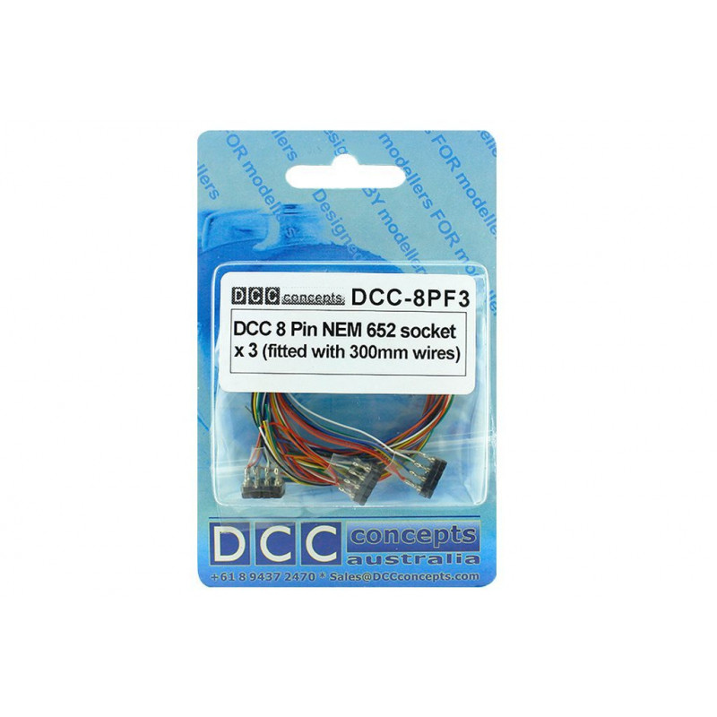 DCC Concepts Decoder Mate 8 Pin (3 Pack)