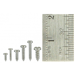 DCC Concepts Pan Head Screw Set 8x Vials with 60 screws in each