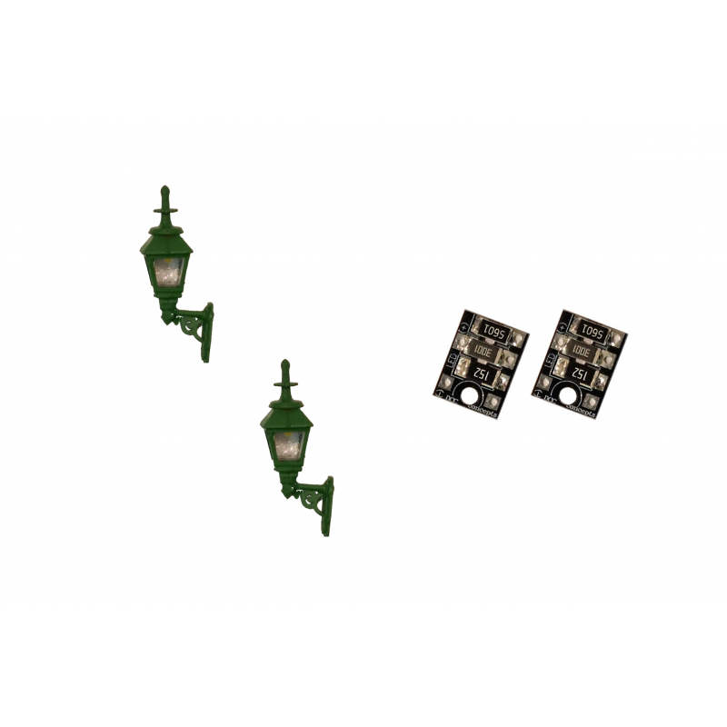 DCC Concepts 4mm Scale Gas Wall Lamps – Green (2 pack) DCC Concepts 4mm Scale Gas Wall Lamps – Green (2 pack)