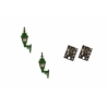 DCC Concepts 4mm Scale Gas Wall Lamps – Green (2 pack)